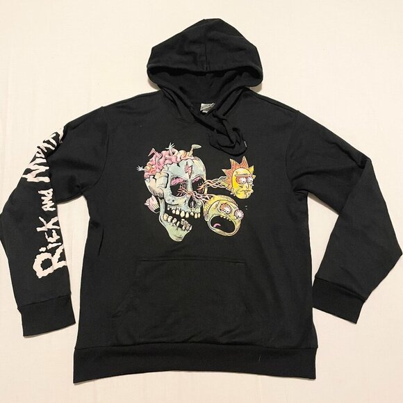 Rick an Morty Hoodie Mens Size Medium Sweatshirt Adult Swim - Picture 16 of 16